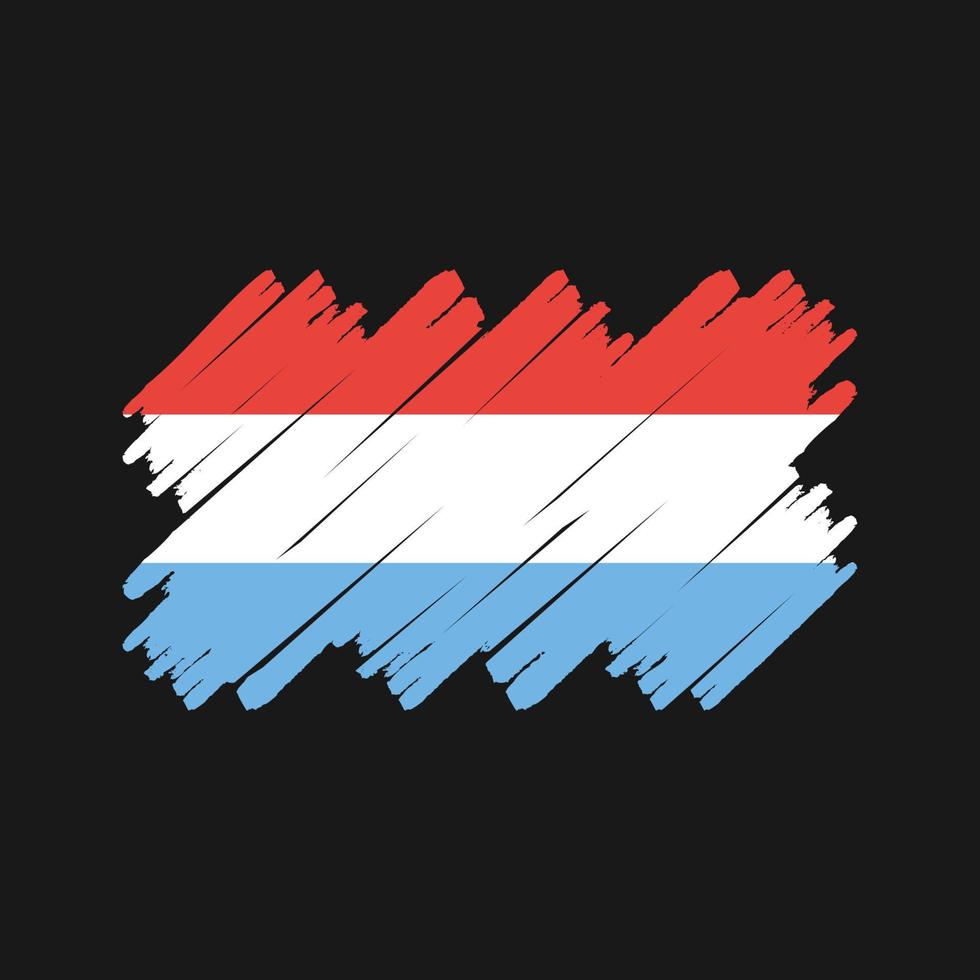 pinceau drapeau luxembourgeois. drapeau national vecteur