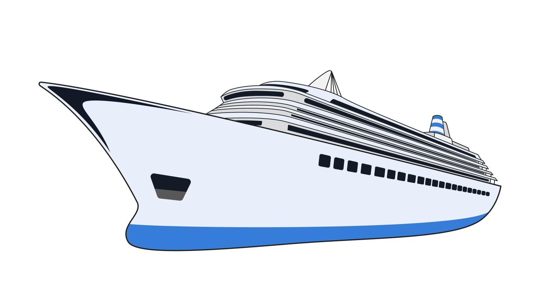 illustration vectorielle de bateau de croisière vecteur
