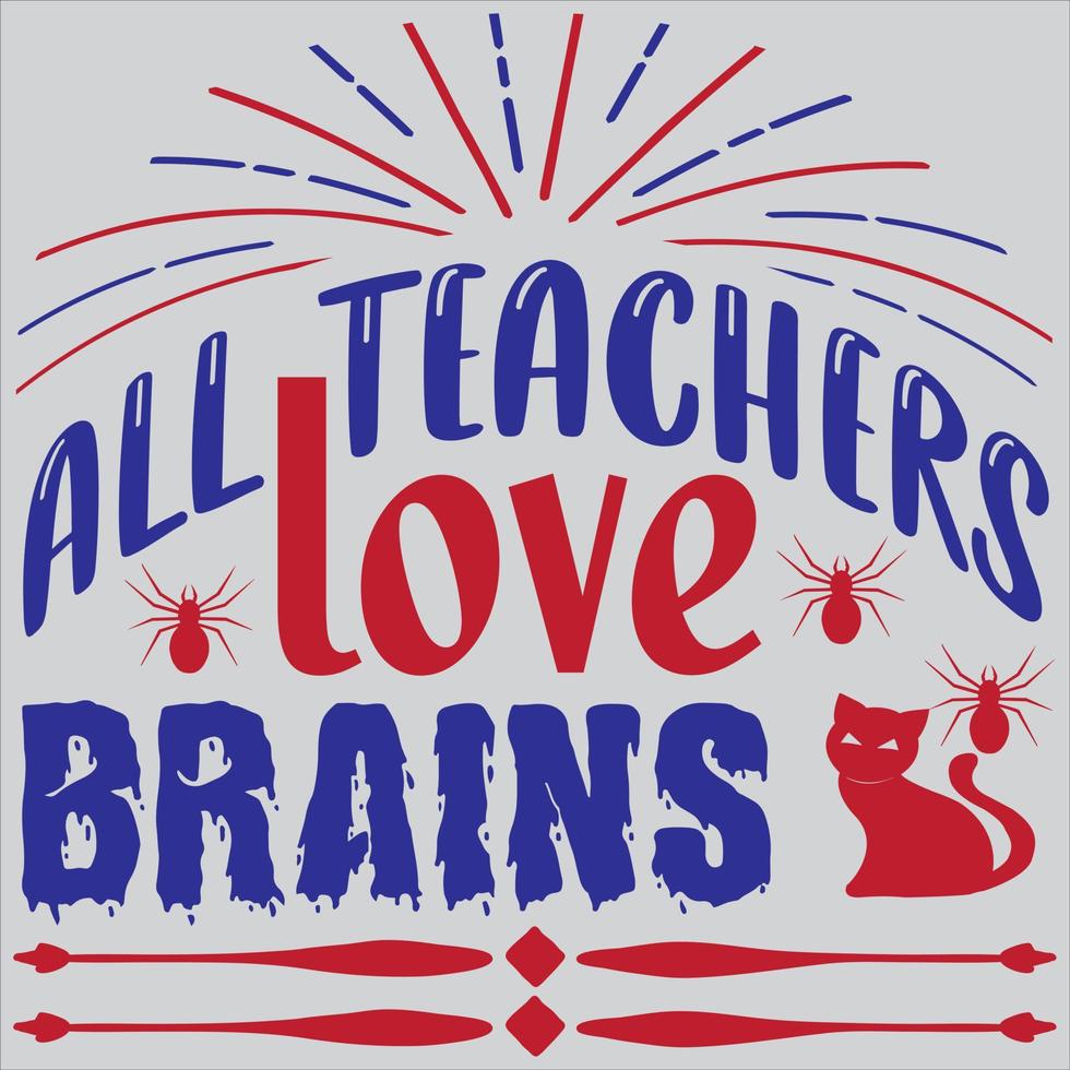 tous les enseignants aiment les cerveaux vecteur