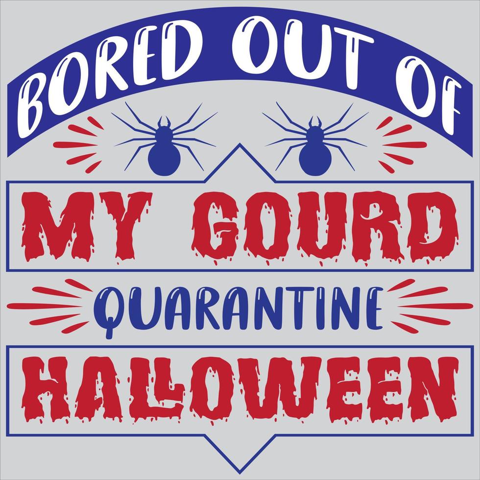 ennuyé de ma gourde quarantaine halloween vecteur