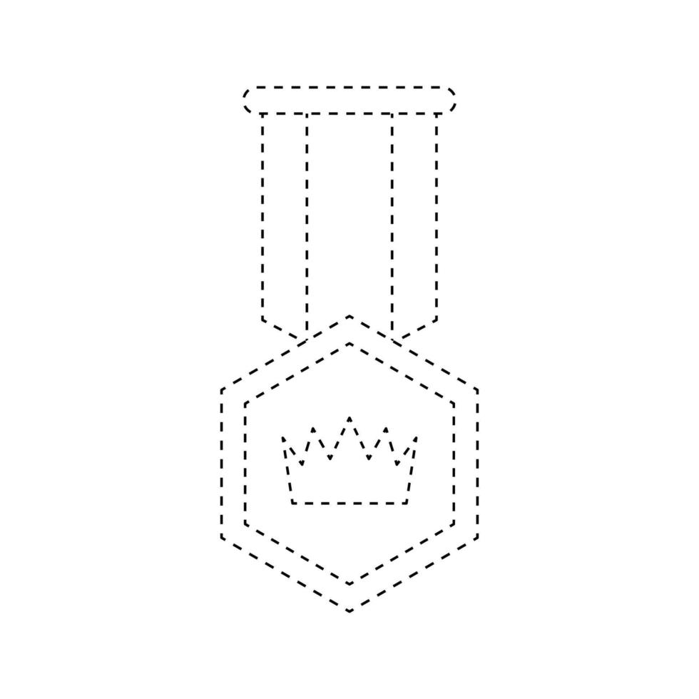 fiche de traçage des médailles pour les enfants vecteur