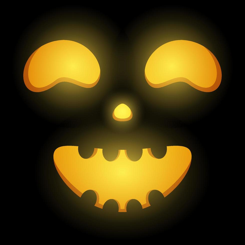 visage de citrouille d'halloween, illustration vectorielle vecteur