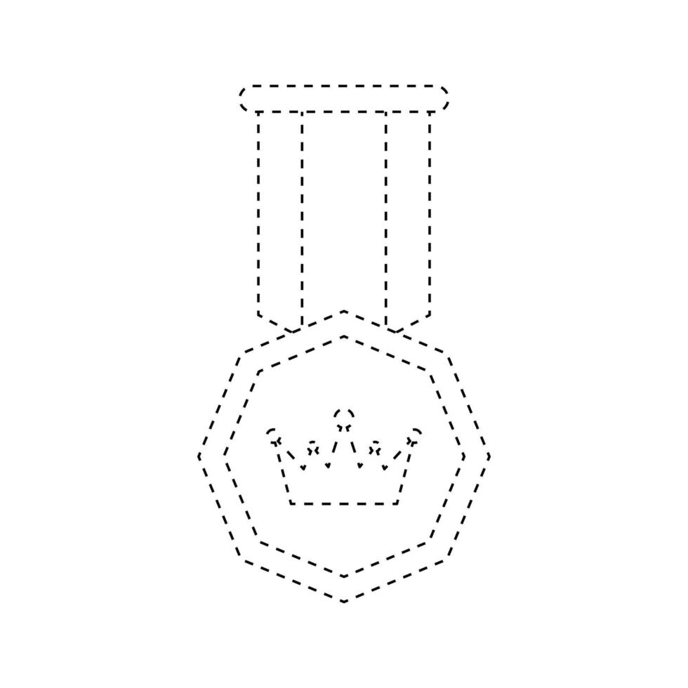 fiche de traçage des médailles pour les enfants vecteur