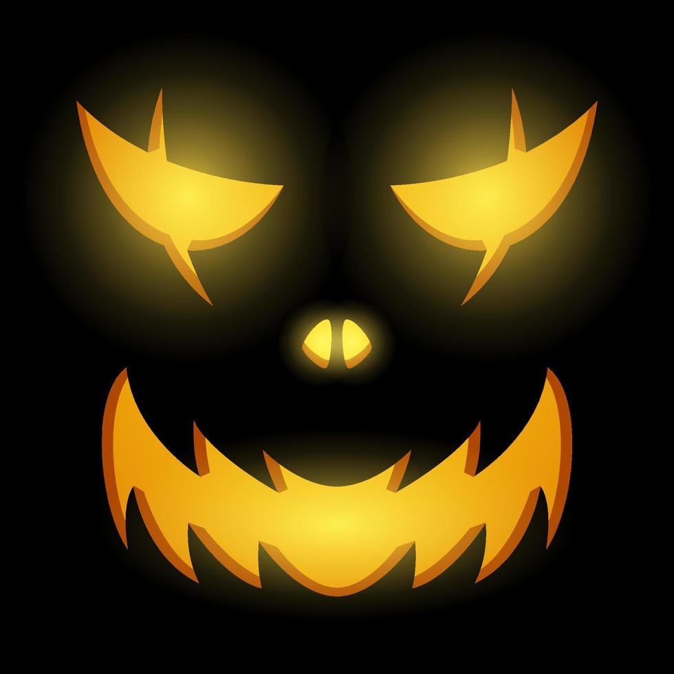 visage de citrouille d'halloween, illustration vectorielle vecteur