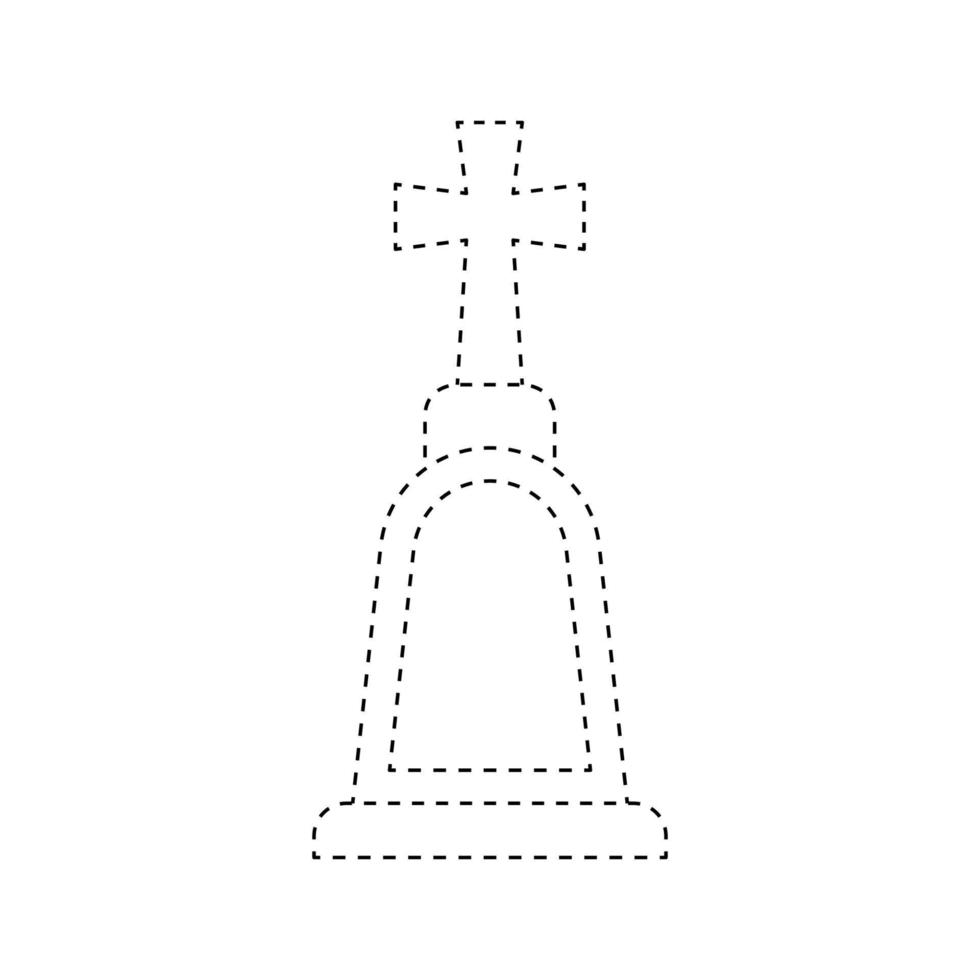 feuille de calcul de traçage de pierre tombale pour les enfants vecteur