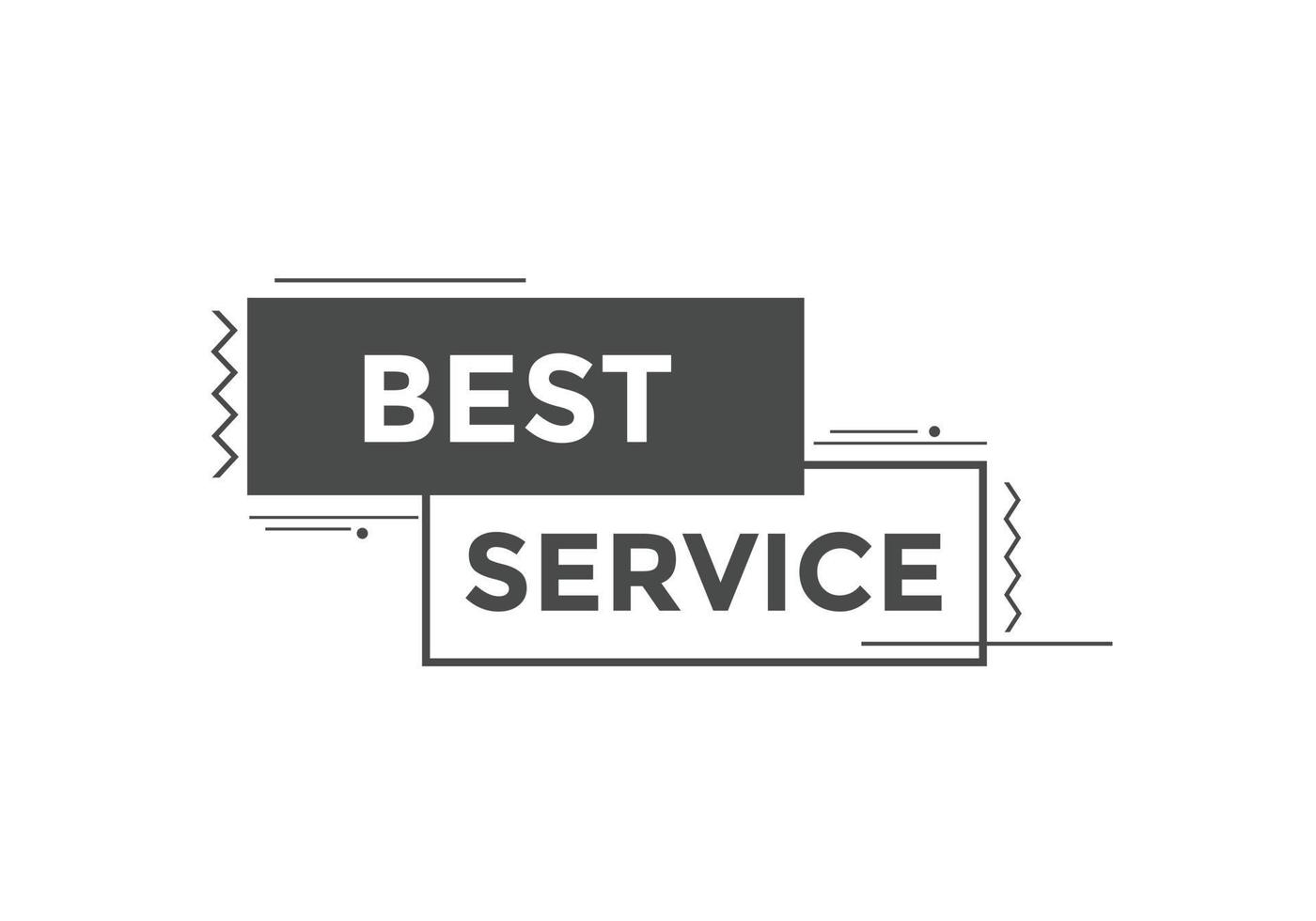 meilleur bouton de texte de service. meilleure bulle de service. meilleure bannière web colorée de service. illustration vectorielle vecteur