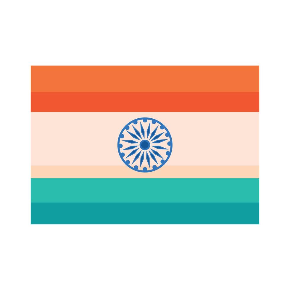 emblème du drapeau indien vecteur