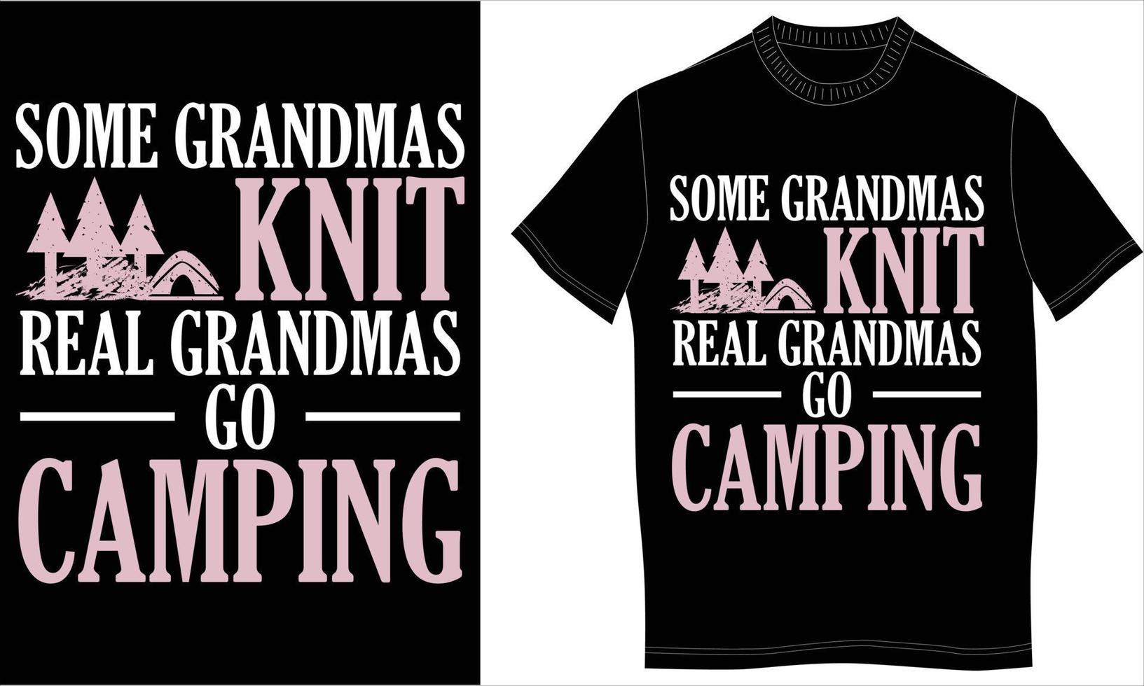 conception de t-shirt de camping vecteur