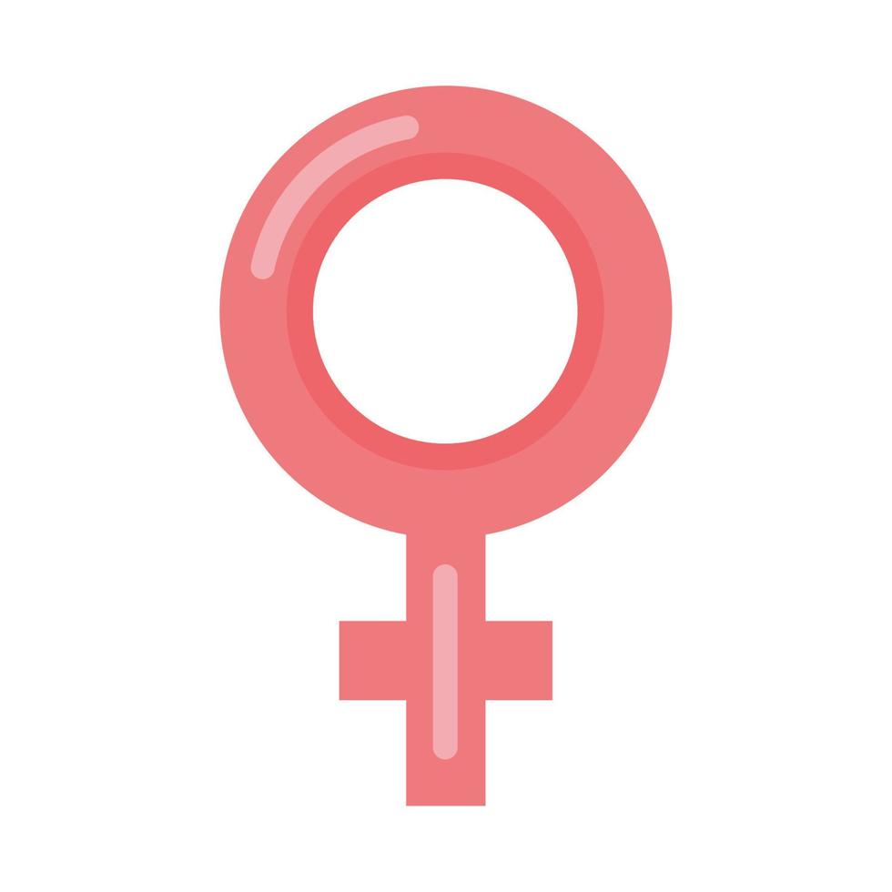 symbole de sexe féminin rose vecteur