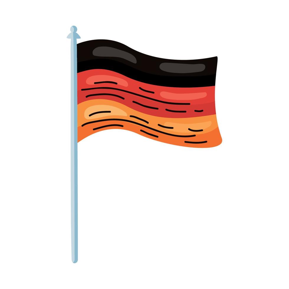 agitant le drapeau allemand vecteur