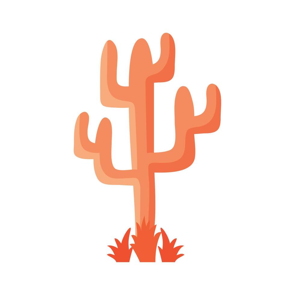 cactus sec orange vecteur