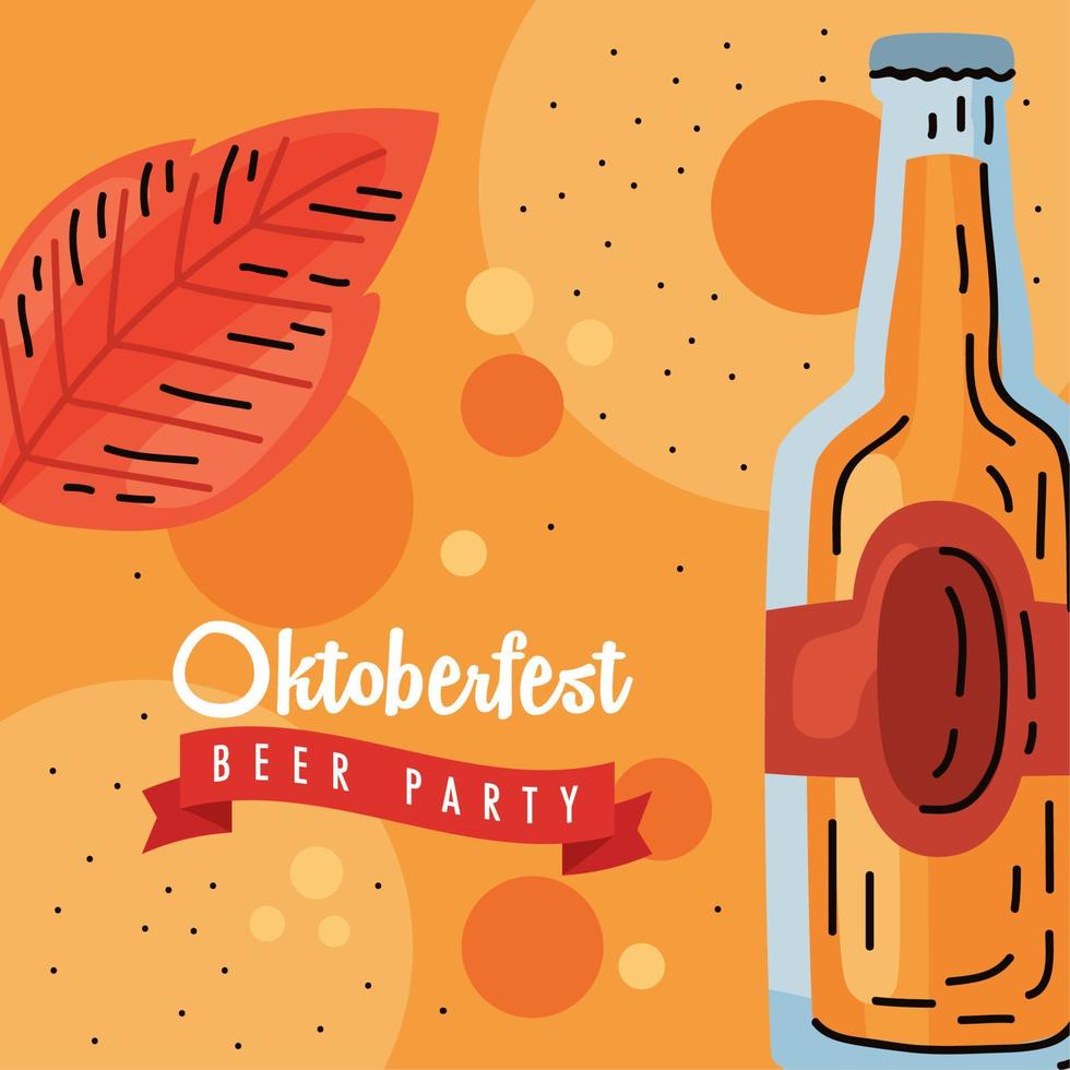 affiche de lettrage de célébration de l'oktoberfest vecteur