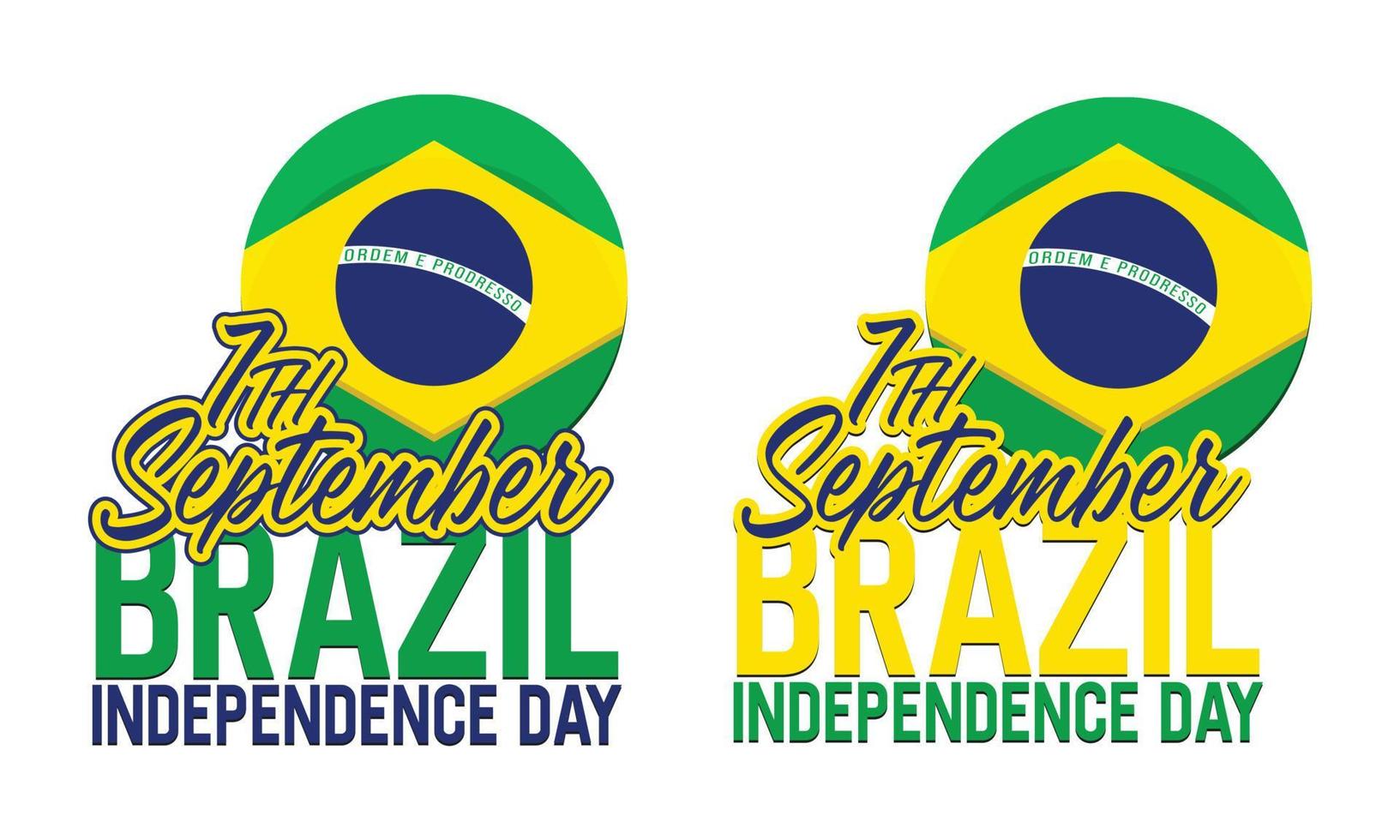 illustration vectorielle de la fête de l'indépendance du brésil pour célébrer le moment vecteur
