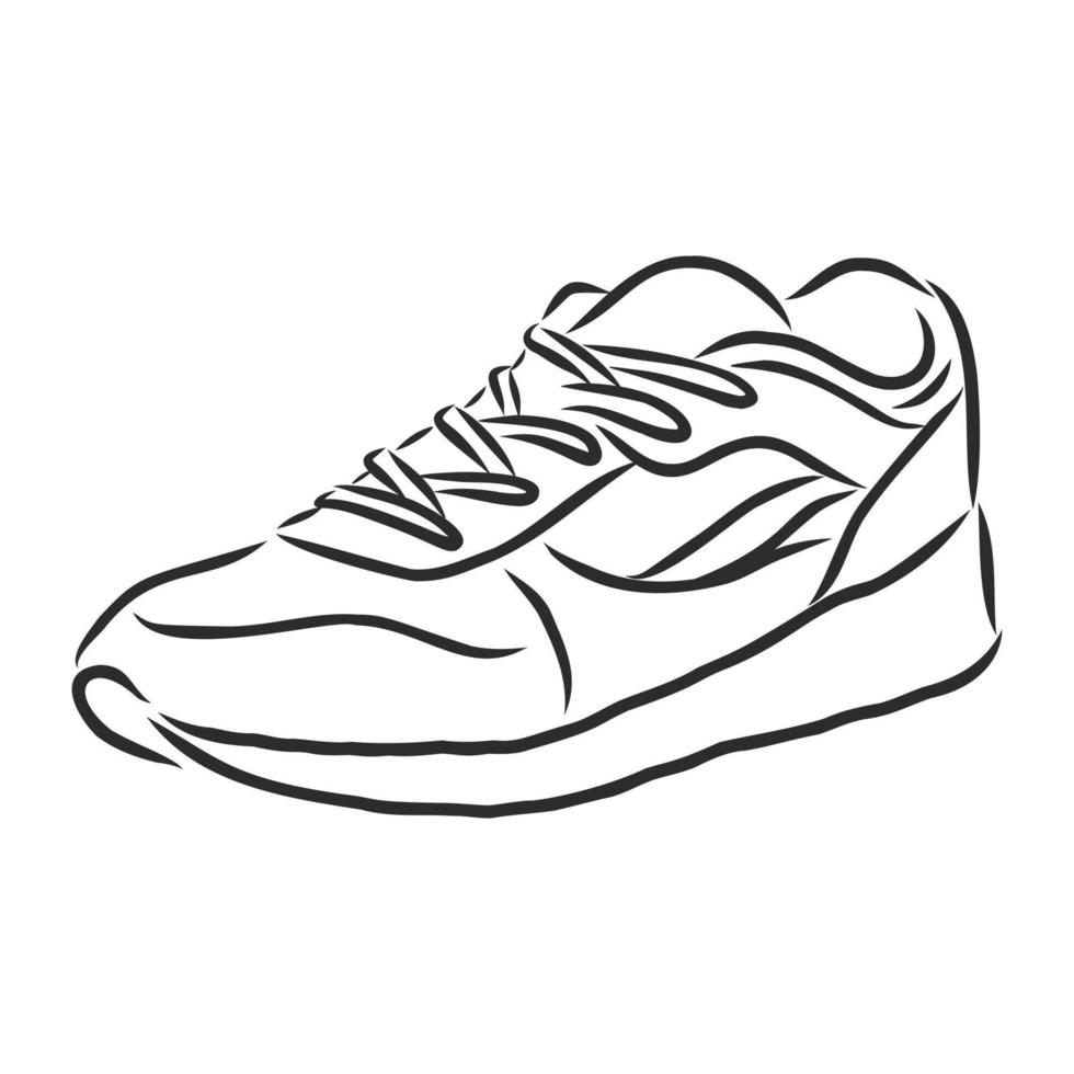 croquis de vecteur de baskets