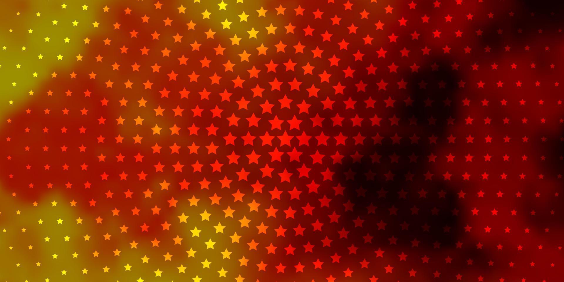 modèle vectoriel orange clair avec des étoiles au néon.