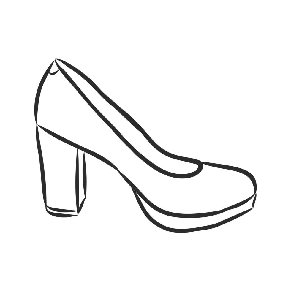 croquis de vecteur de chaussures pour femmes