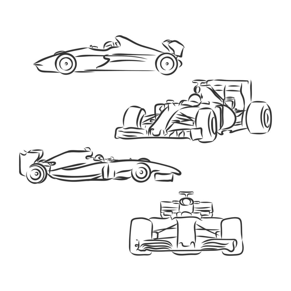 croquis de vecteur de voiture de sport