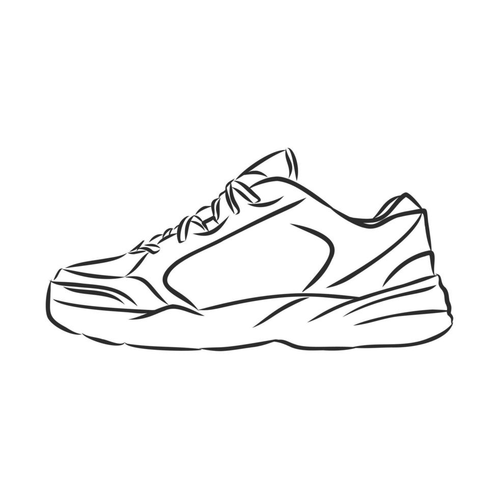 croquis de vecteur de baskets