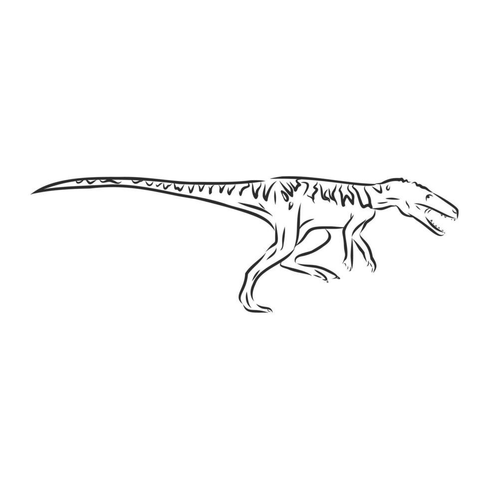 croquis de vecteur de dinosaure