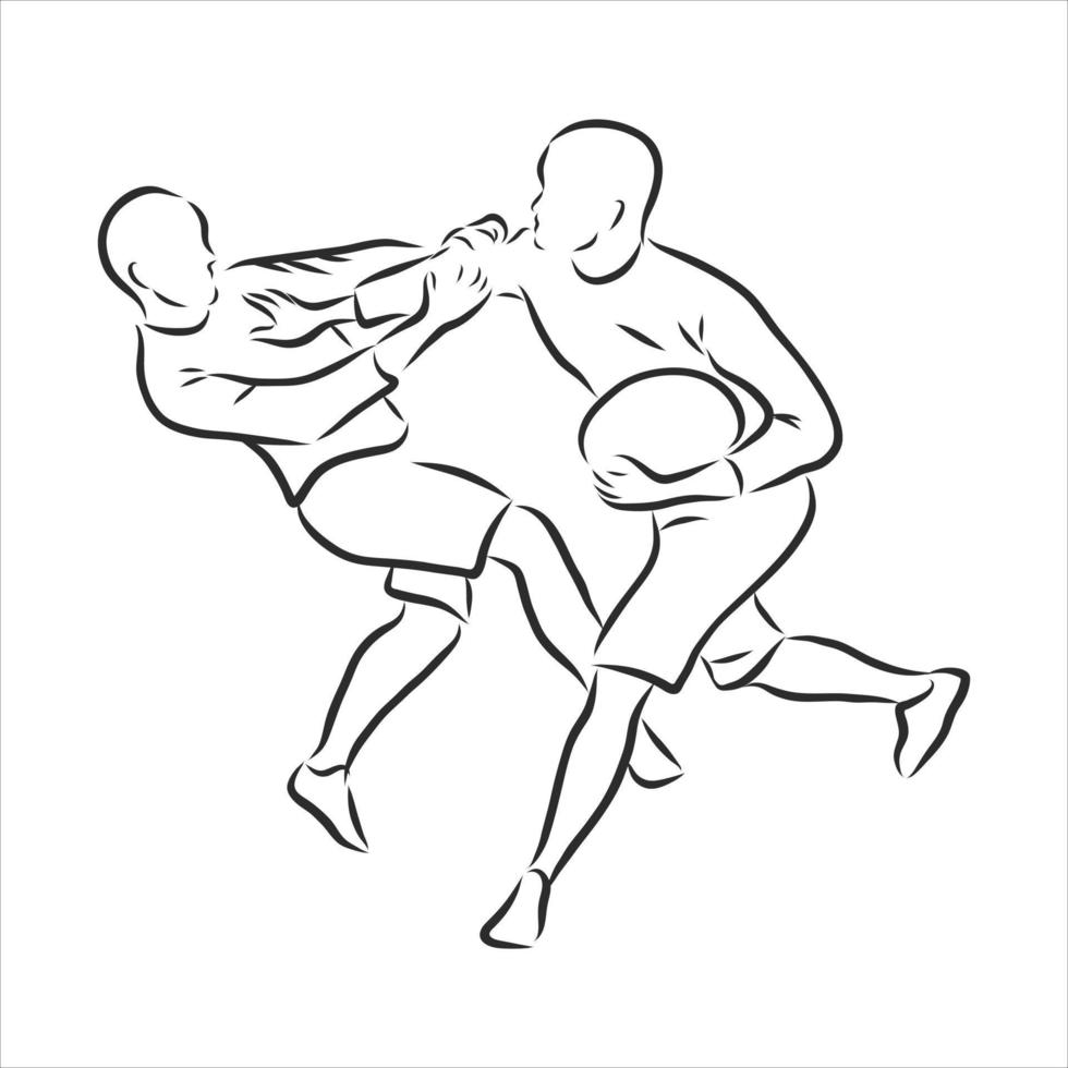 croquis de vecteur de handball