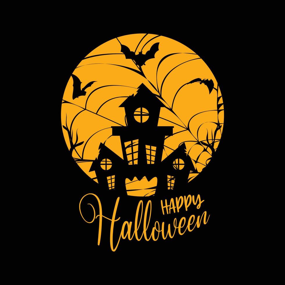 conception de t-shirt joyeux halloween vecteur