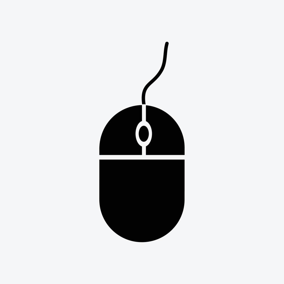 icône de souris d'ordinateur dans un style plat. vecteur