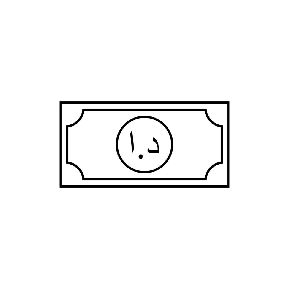 symbole d'icône de devise jordanienne, dinar jordanien, jod. illustration vectorielle vecteur