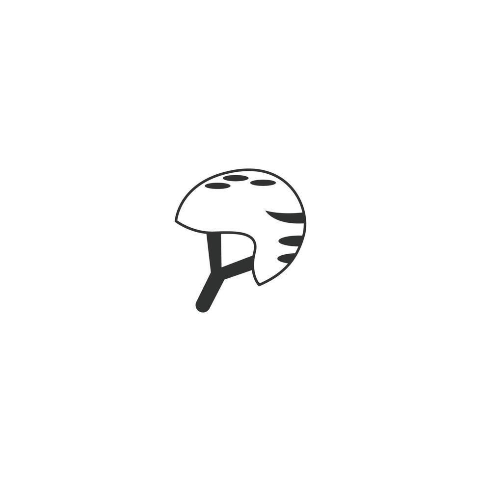 illustration de conception d'icône de casque de planche à roulettes vecteur
