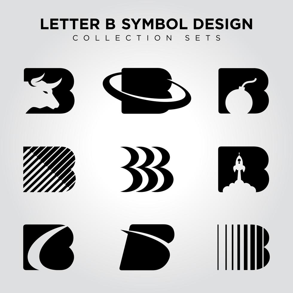 conception de symbole lettre b vecteur