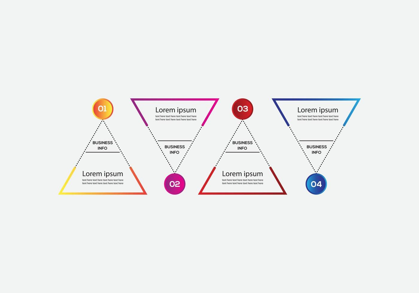 vecteur de modèle de conception infographique d'entreprise, peut être utilisé pour les étapes, les options, les processus métier, le flux de travail, le diagramme, le concept d'organigramme, la chronologie, les icônes marketing, les graphiques d'informations, les éléments infographiques