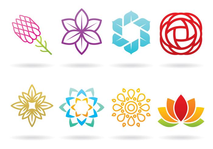 Logos de fleurs vecteur