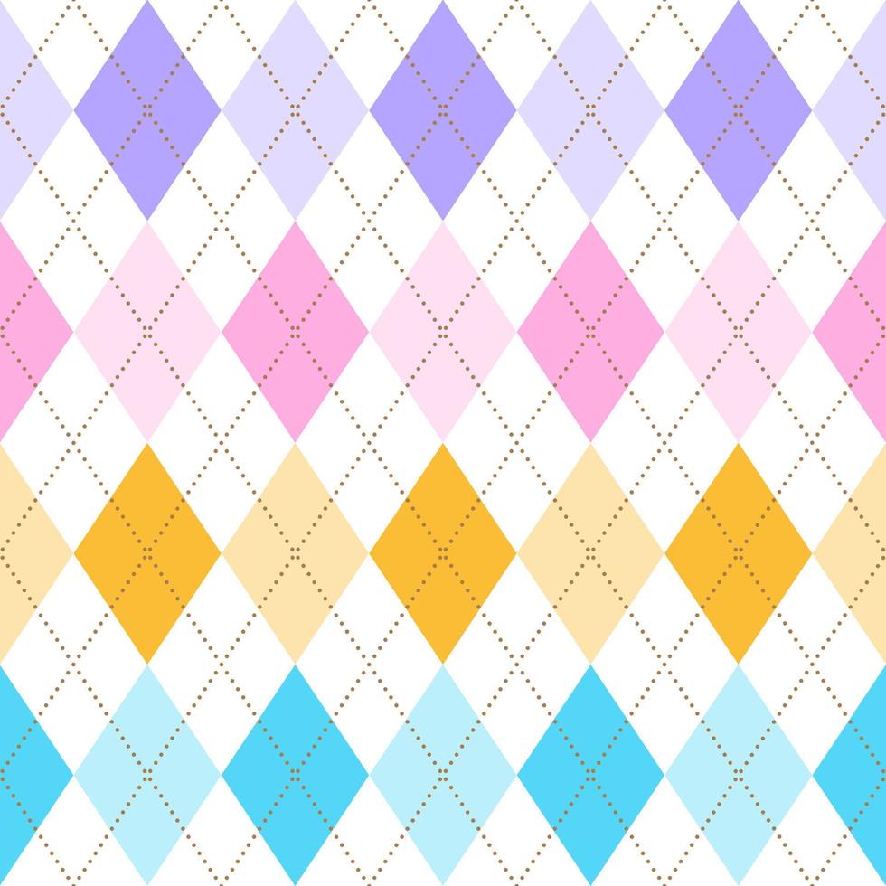 diamant carré argyle diagonal tiret ligne couleur bleu rose orange violet forme abstraite élément vichy motif à carreaux illustration papier d'emballage, tapis de pique-nique, nappe, fond de tissu vecteur