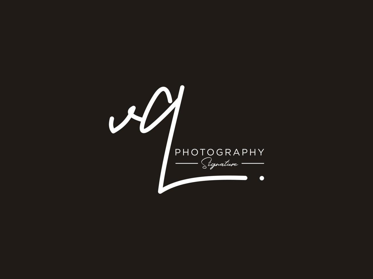 lettre vq signature logo template vecteur