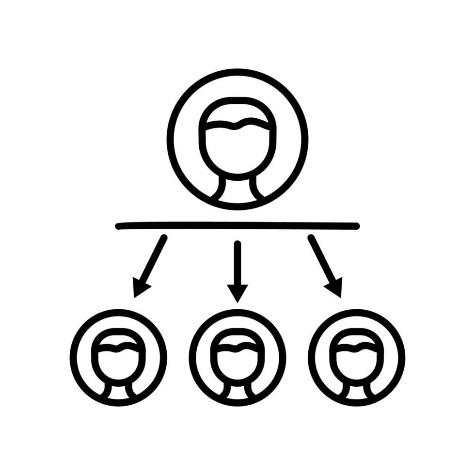 icône de personnes. icône liée à la discussion, aux affaires. style d'icône de ligne. conception simple modifiable vecteur