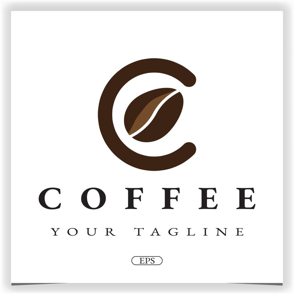 lettre c café logo premium modèle élégant vecteur eps 10
