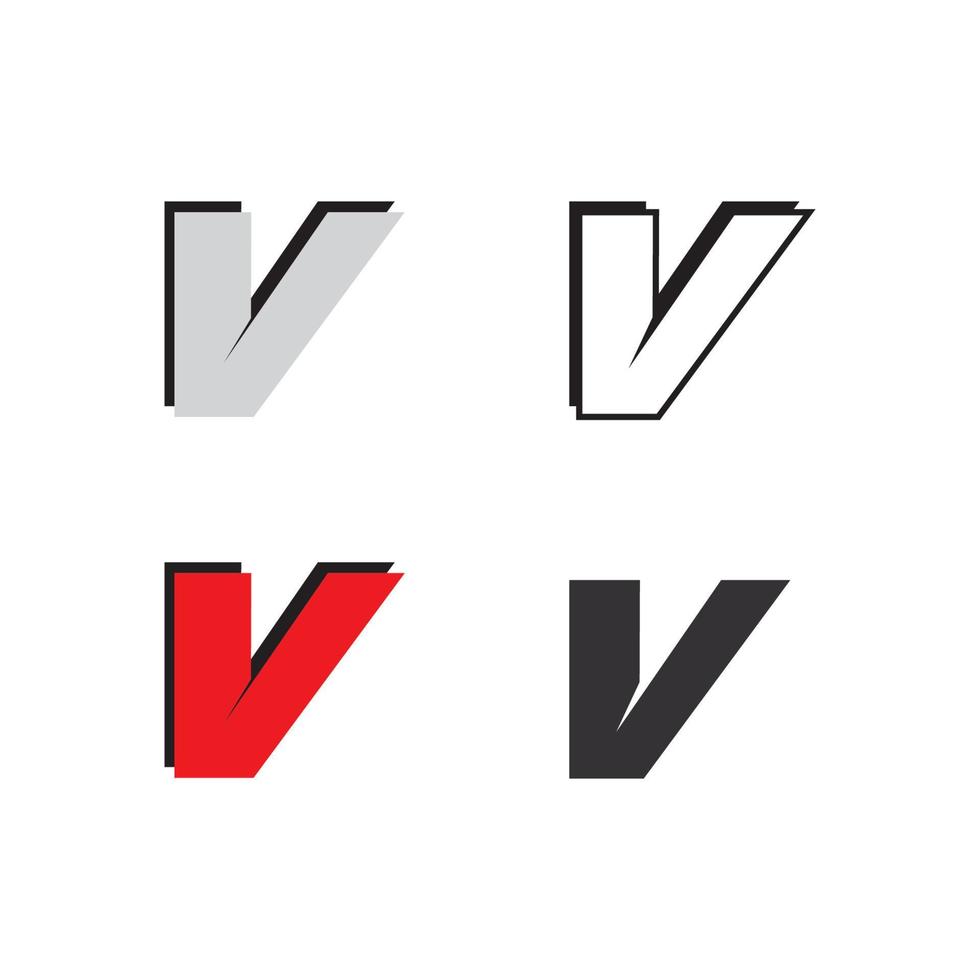 vecteur de modèle de logo lettre v