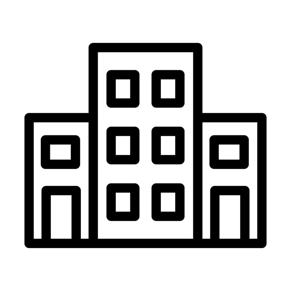 conception d'icône d'immeuble de bureaux vecteur