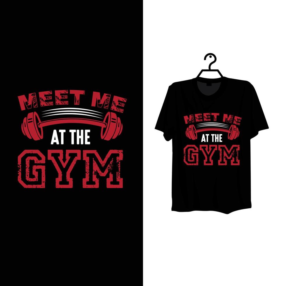 conception de modèle de t-shirt de gym. vecteur