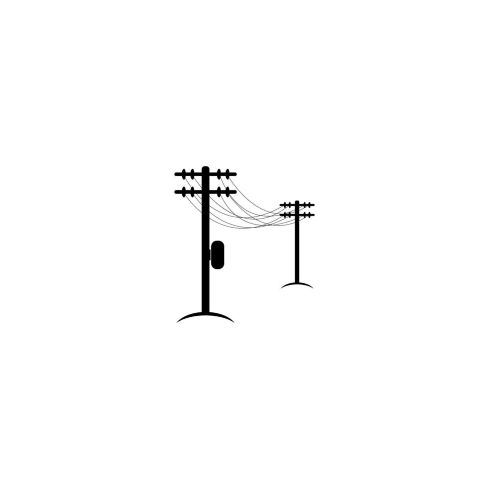 illustration de conception de logo de poteau électrique vecteur