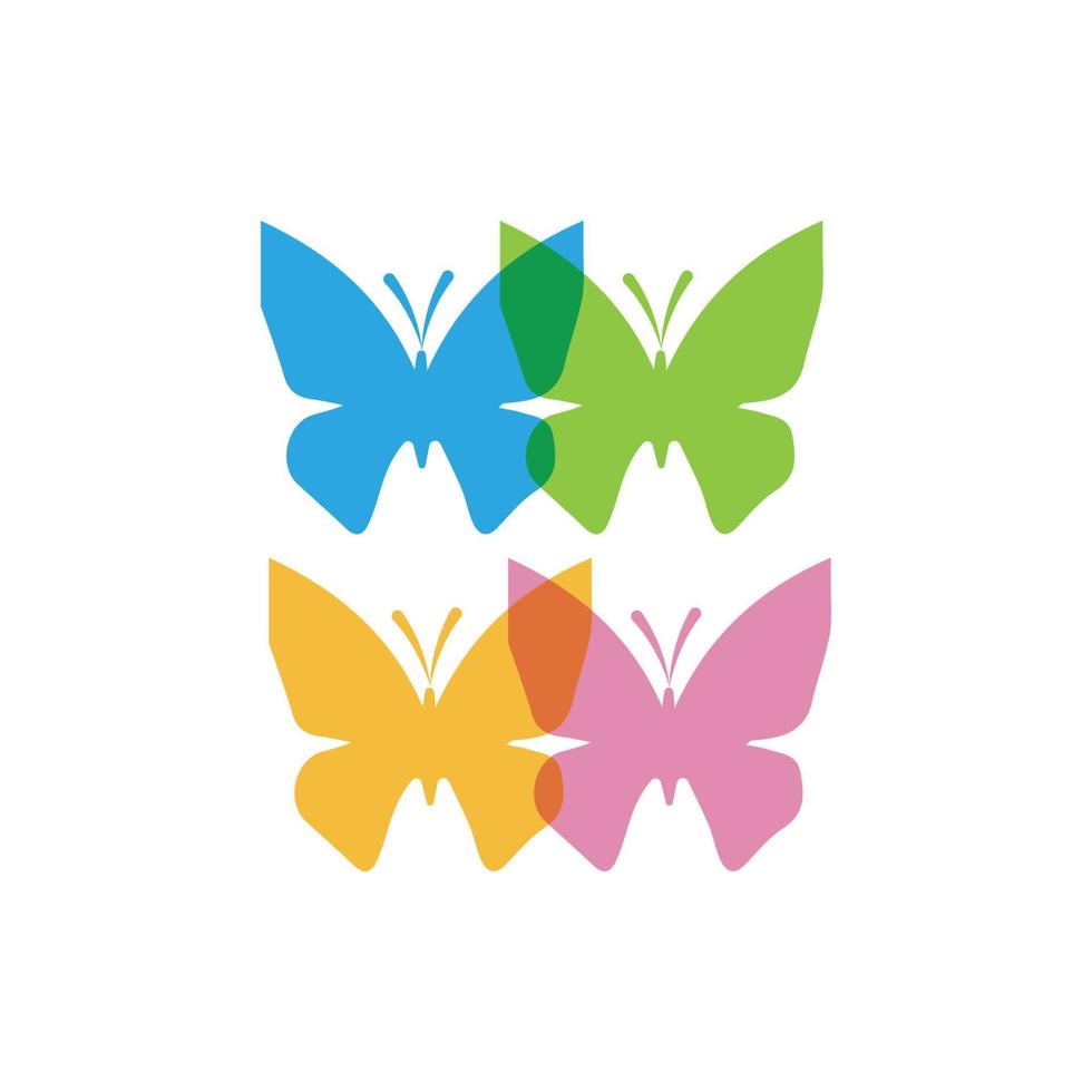 création d'icône de vecteur de modèle de logo de papillon de beauté