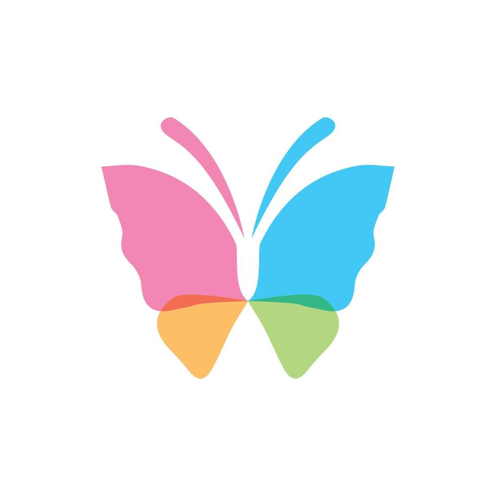 création d'icône de vecteur de modèle de logo de papillon de beauté