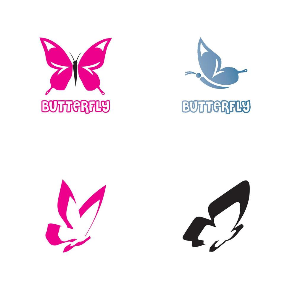 création d'icône de vecteur de modèle de logo de papillon de beauté