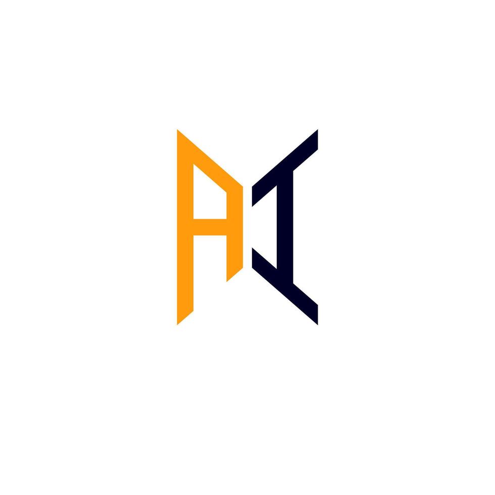 conception créative de logo de lettre ai avec graphique vectoriel, logo ai simple et moderne. vecteur