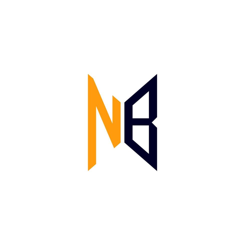 conception créative de logo de lettre nb avec graphique vectoriel, logo simple et moderne de nb. vecteur