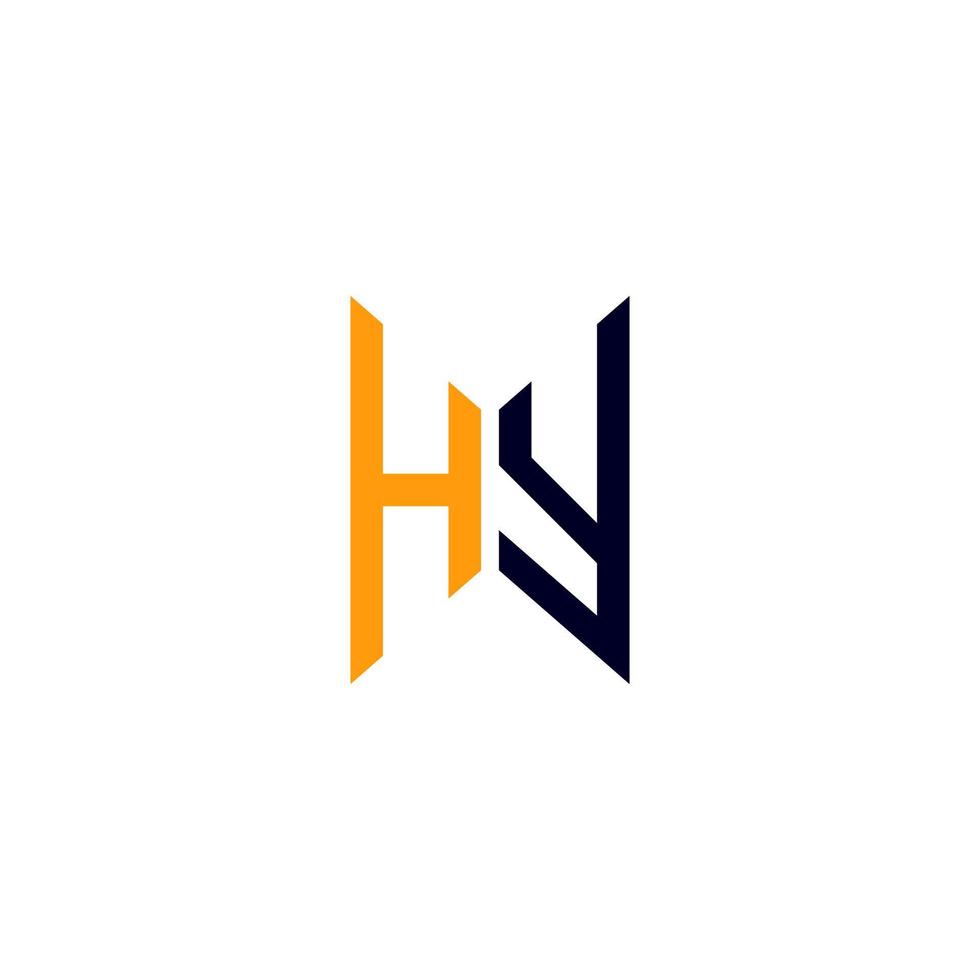 conception créative du logo hy letter avec graphique vectoriel, logo hy simple et moderne. vecteur