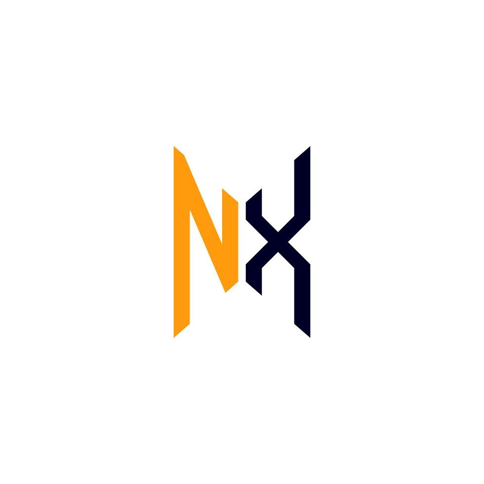 conception créative du logo nx letter avec graphique vectoriel, logo nx simple et moderne. vecteur