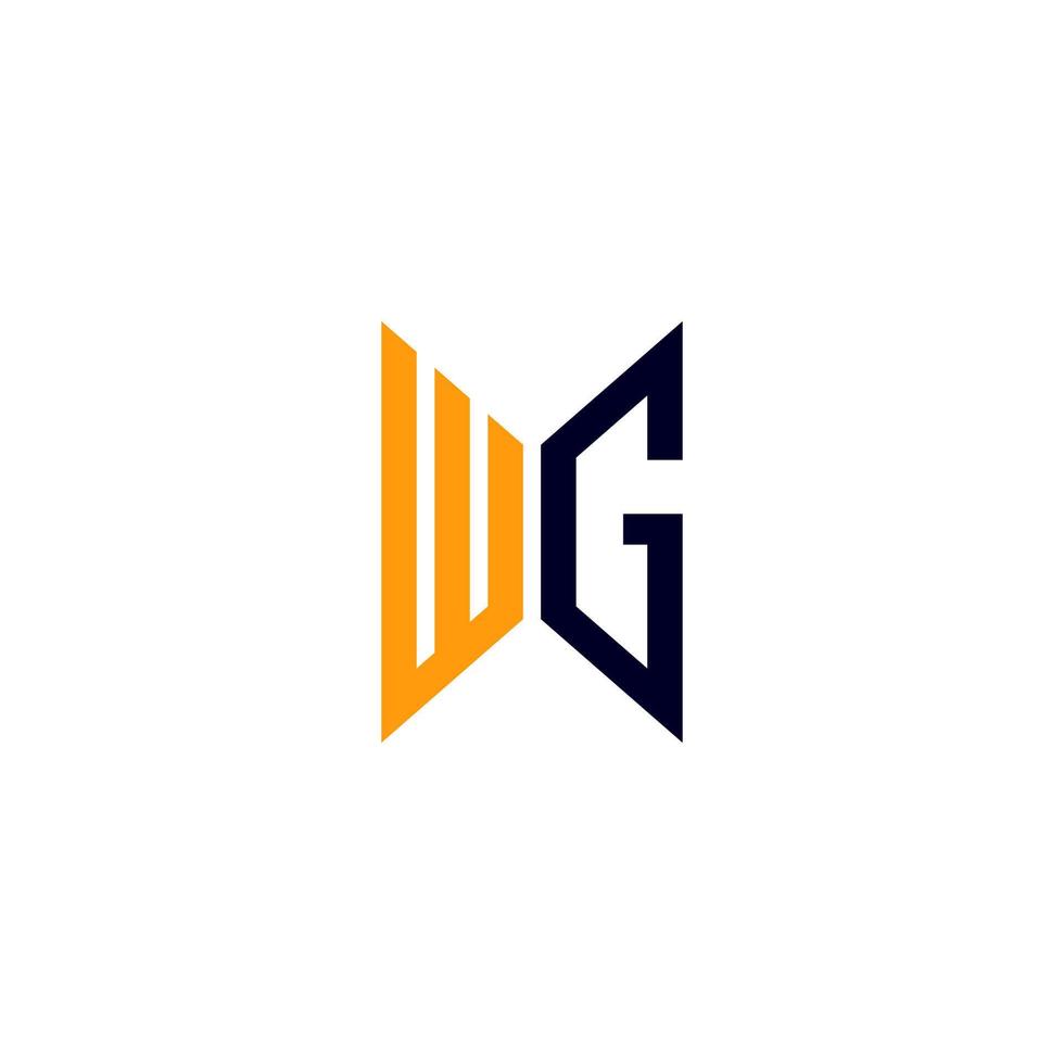 conception créative du logo wg letter avec graphique vectoriel, logo wg simple et moderne. vecteur