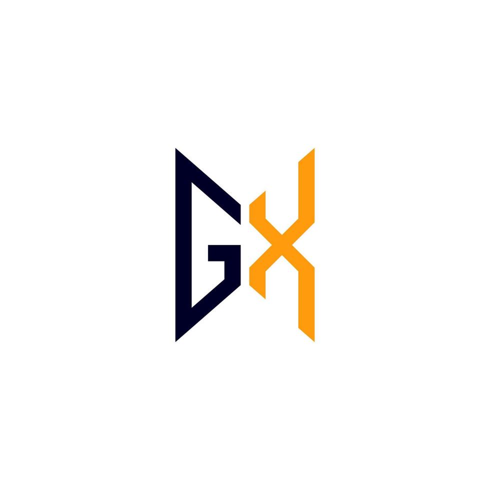 conception créative du logo de lettre gx avec graphique vectoriel, logo gx simple et moderne. vecteur