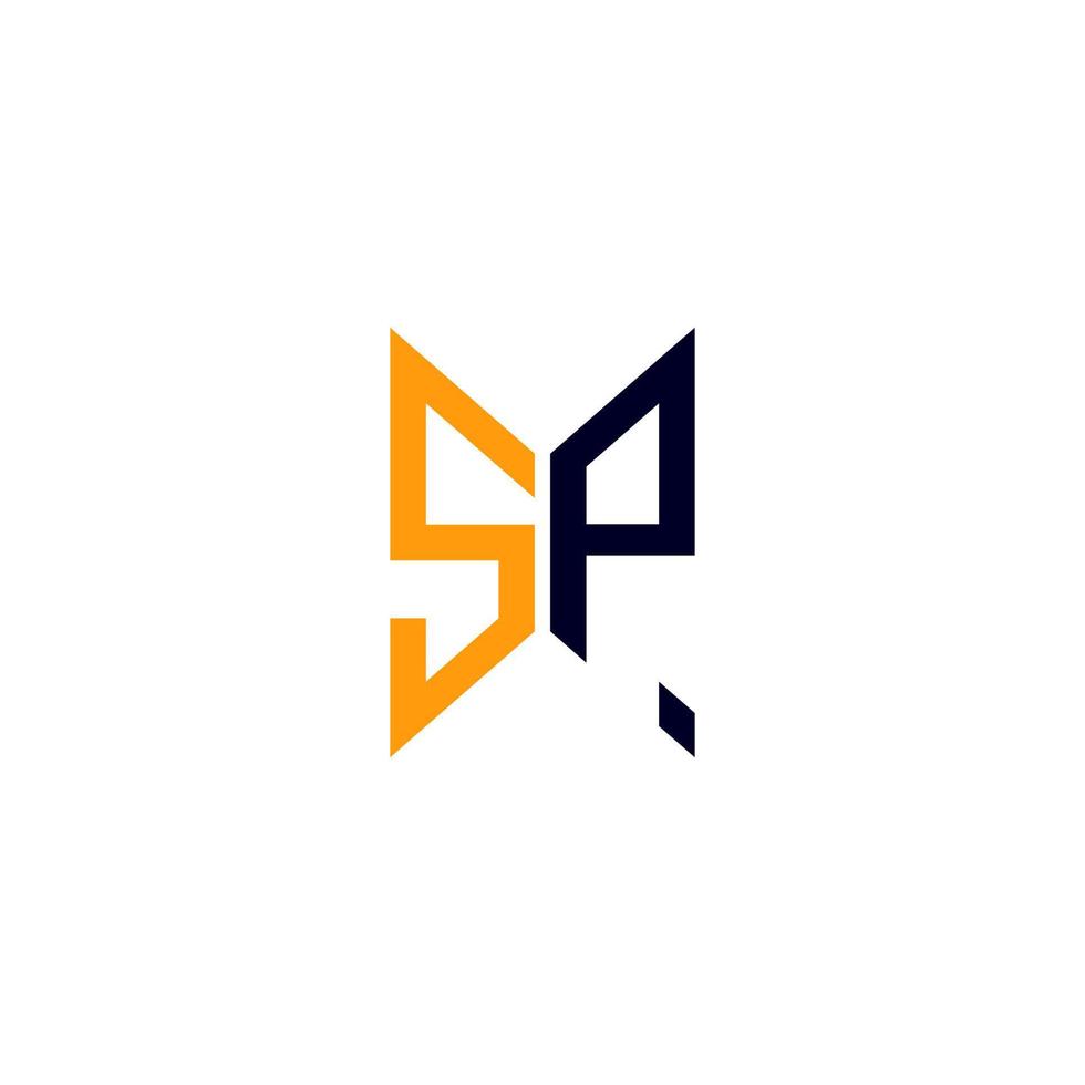 conception créative du logo de lettre sp avec graphique vectoriel, logo sp simple et moderne. vecteur
