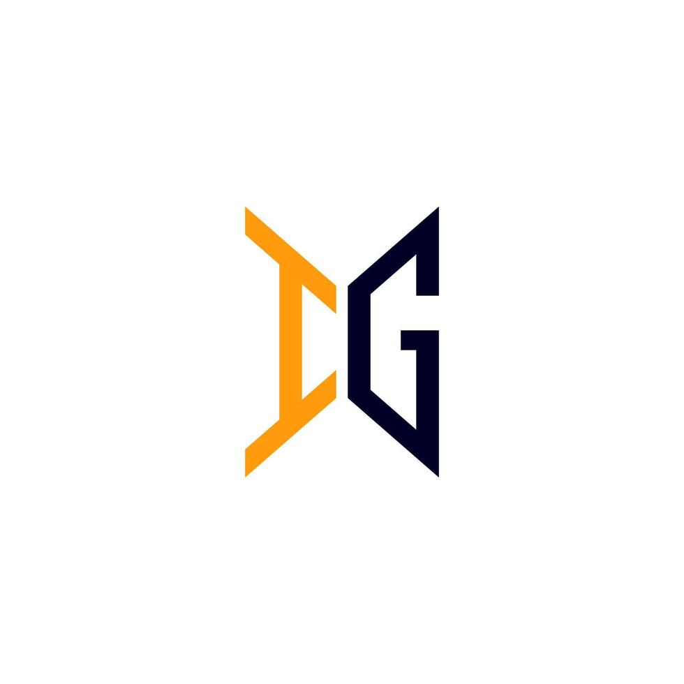 conception créative du logo de lettre ig avec graphique vectoriel, logo ig simple et moderne. vecteur